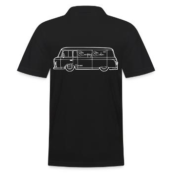 Barkas B1000 Camping T-shirt à faible réglage DDR - Polo Homme - noir - Dos - Kai (181cm)