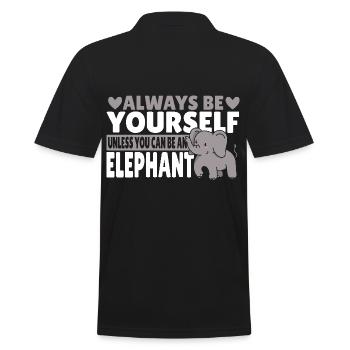 Sei immer du selbst, es sei denn, du kannst ein - Männer Poloshirt - Schwarz - Hinten - Kai (181cm)