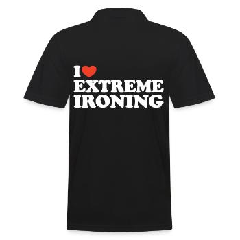 J’adore Extreme Ironing Heart Shirt - Polo Homme - noir - Dos - Kai (181cm)