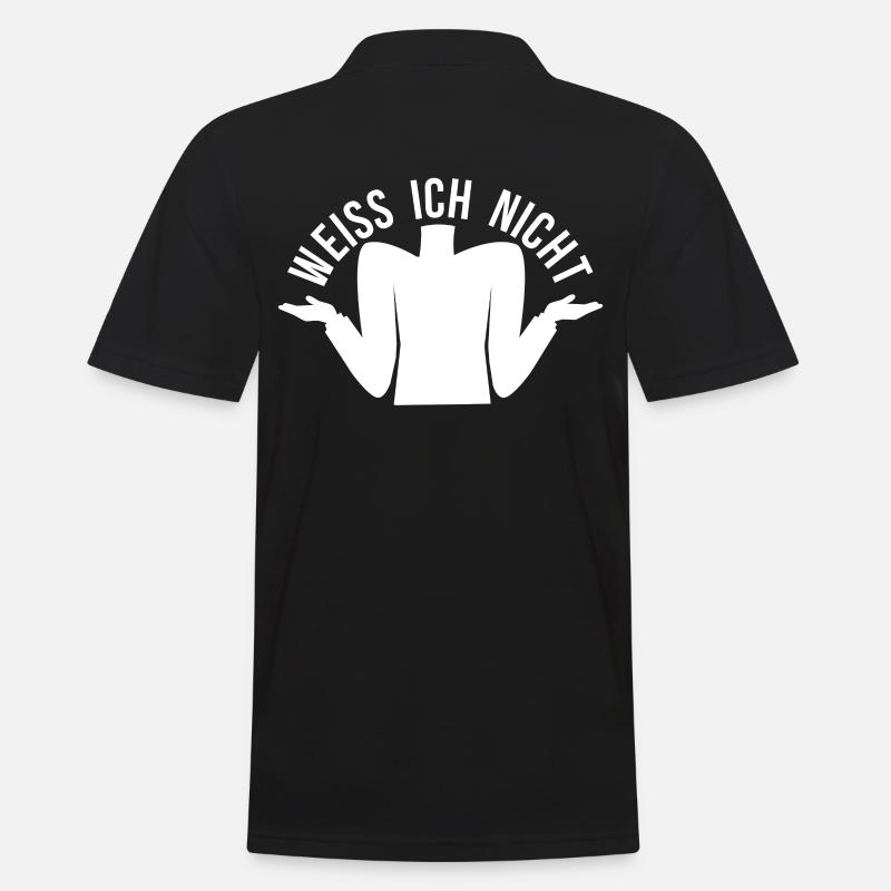 Weiss Ich Nicht white - Männer Poloshirt - Schwarz
