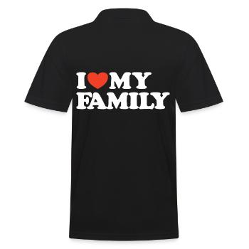 J’aime ma chemise cœur de famille - Polo Homme - noir - Dos - Kai (181cm)
