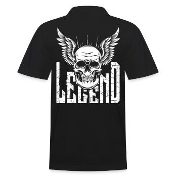 Crâne de Skull Skull Wing Skull Rock - Polo Homme - noir - Dos - Kai (181cm)