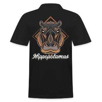 hippopotame - Polo Homme - noir - Dos - Kai (181cm)