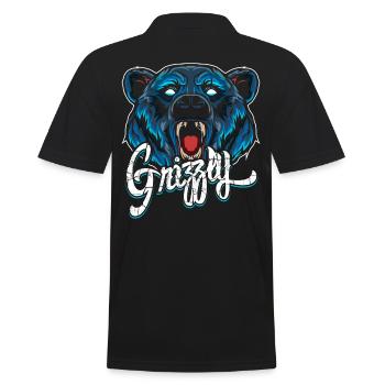Grizzly Modern - Men's Polo Shirt - black - Back - Kai (181cm)