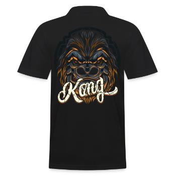 Gorilla Tier Dschungel Geschenk - Männer Poloshirt - Schwarz - Hinten - Kai (181cm)