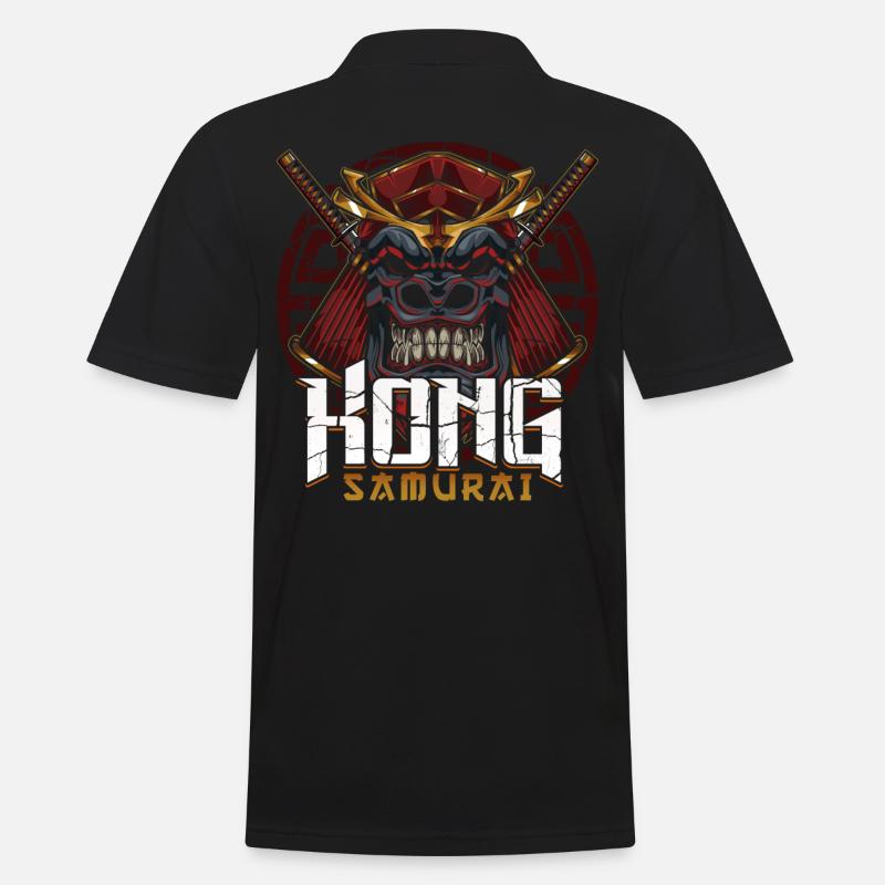 Samurai Kong Gorilla - Men's Polo Shirt - black