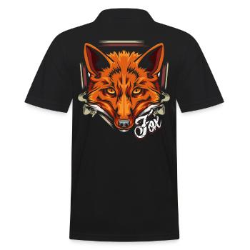 Renard roux Moderne et branché - Polo Homme - noir - Dos - Kai (181cm)