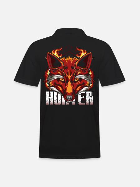 Fire Fox Modern Foxes - Men's Polo Shirt - black