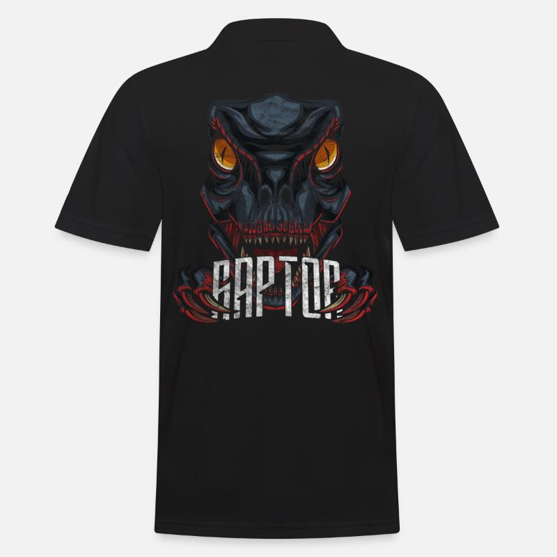 Velociraptor Modern Dinosaurier - Männer Poloshirt - Schwarz