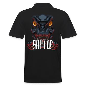 Dinosaur Dino Raptor - Men's Polo Shirt - black - Back - Kai (181cm)