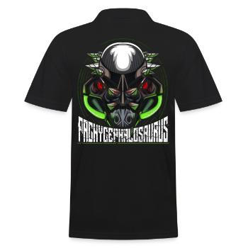 Cyborg Pachycephalosaurus Dinosaurier Scifi - Männer Poloshirt - Schwarz - Hinten - Kai (181cm)