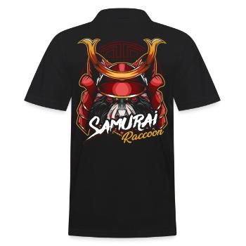Samurai - Männer Poloshirt - Schwarz - Hinten - Kai (181cm)