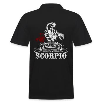 Sternzeichen Skorpion Scorpio Zodiac Modern - Männer Poloshirt - Schwarz - Hinten - Kai (181cm)