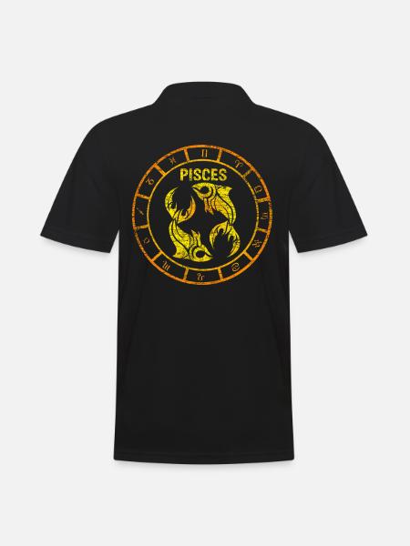 Cool Pisces zodiac signs - Men's Polo Shirt - black