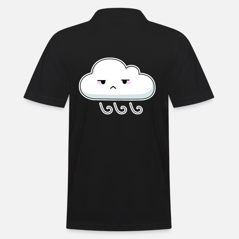 Wolke - Männer Poloshirt - Schwarz