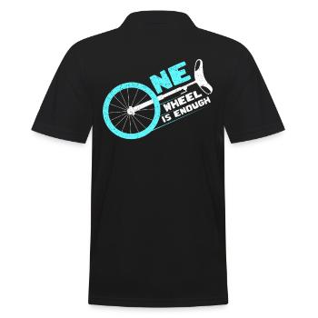 Einrad Fahrer Typografie Einräder Lustige Sprüche - Männer Poloshirt - Schwarz - Hinten - Kai (181cm)