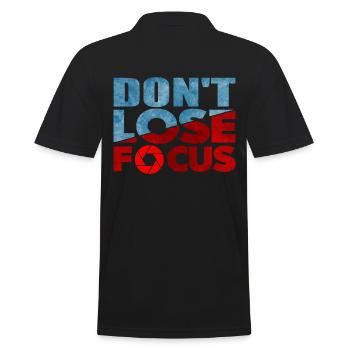 Photography focus - Men's Polo Shirt - black - Back - Kai (181cm)