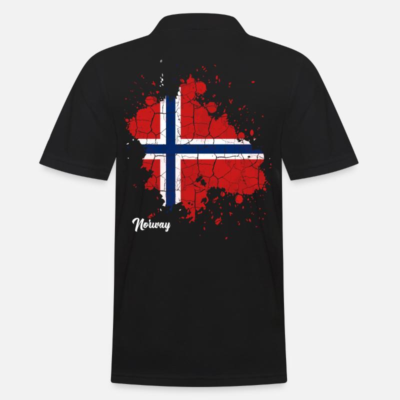 Norwegen - Männer Poloshirt - Schwarz