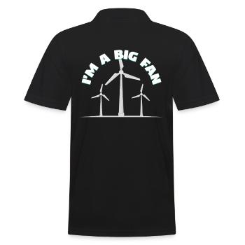 wind energy - Men's Polo Shirt - black - Back - Kai (181cm)