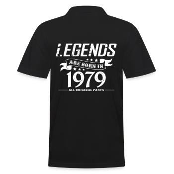 1979 - Männer Poloshirt - Schwarz - Hinten - Kai (181cm)