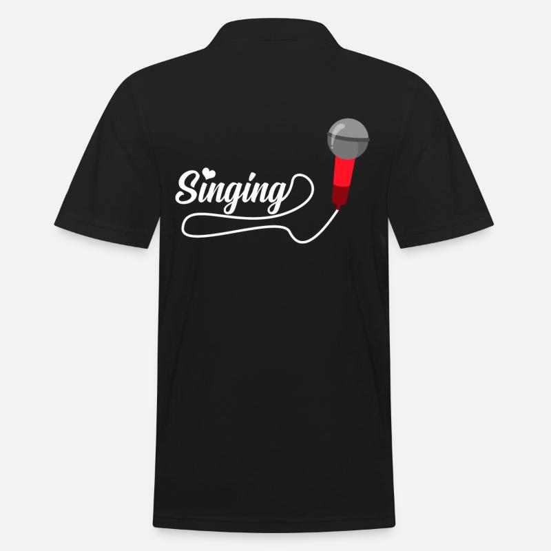 Singen - Männer Poloshirt - Schwarz