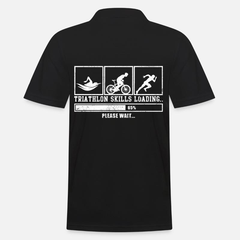 Triathlon Skills Loading | Ladebalken Geschenkidee - Männer Poloshirt - Schwarz