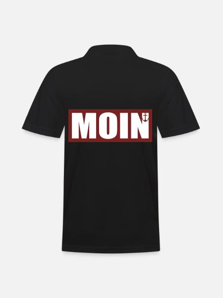 MOIN - Norddeutsch - Männer Poloshirt - Schwarz