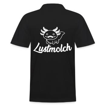 Lustmolch Axolotl Schwanzlurch - Männer Poloshirt - Schwarz - Hinten - Kai (181cm)