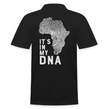 DNA von Afrika - Männer Poloshirt - Schwarz - Hinten - Kai (181cm)