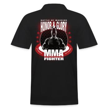 MMA combattant combat arts martiaux cadeau de formation - Polo Homme - noir - Dos - Kai (181cm)
