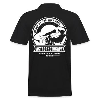 ORDRE DU GEEK PARESSEUX Saturne Astrophotographie - Polo Homme - noir - Dos - Kai (181cm)