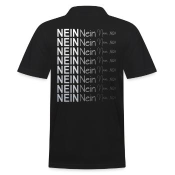 NEIN Bevor Du fragst. Nein Danke - Männer Poloshirt - Schwarz - Hinten - Kai (181cm)