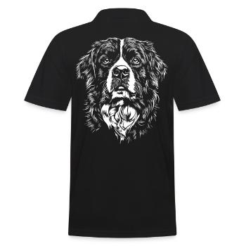 Bouvier Bernois Portrait Chien Chien - Polo Homme - noir - Dos - Kai (181cm)