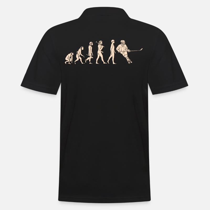 Conception de hockey Evolution pour joueurs de hockey - Polo Homme - noir