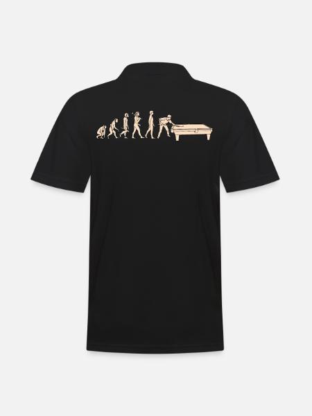 Evolution Snooker Billiard Sport Tournament Design - Men's Polo Shirt - black