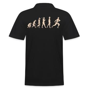 Evolution Rugby Sport from monkey to rugby player - Men's Polo Shirt - black - Back - Kai (181cm)
