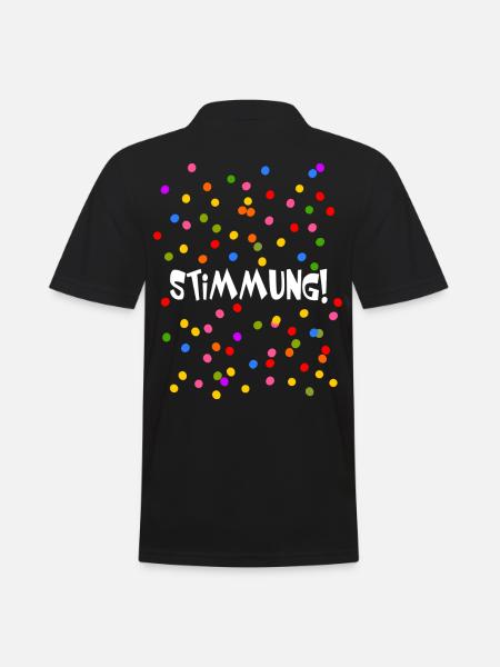 Stimmung Konfetti Fasching Karneval Silvester bunt - Männer Poloshirt - Schwarz