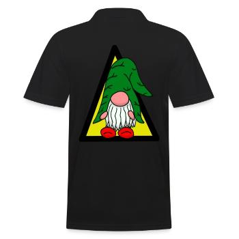 Zwerg Zwerge Wichtel Märchenfigur Kinder Baby - Männer Poloshirt - Schwarz - Hinten - Kai (181cm)