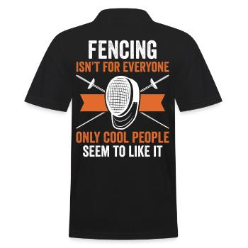 Fencing martial arts - Men's Polo Shirt - black - Back - Kai (181cm)