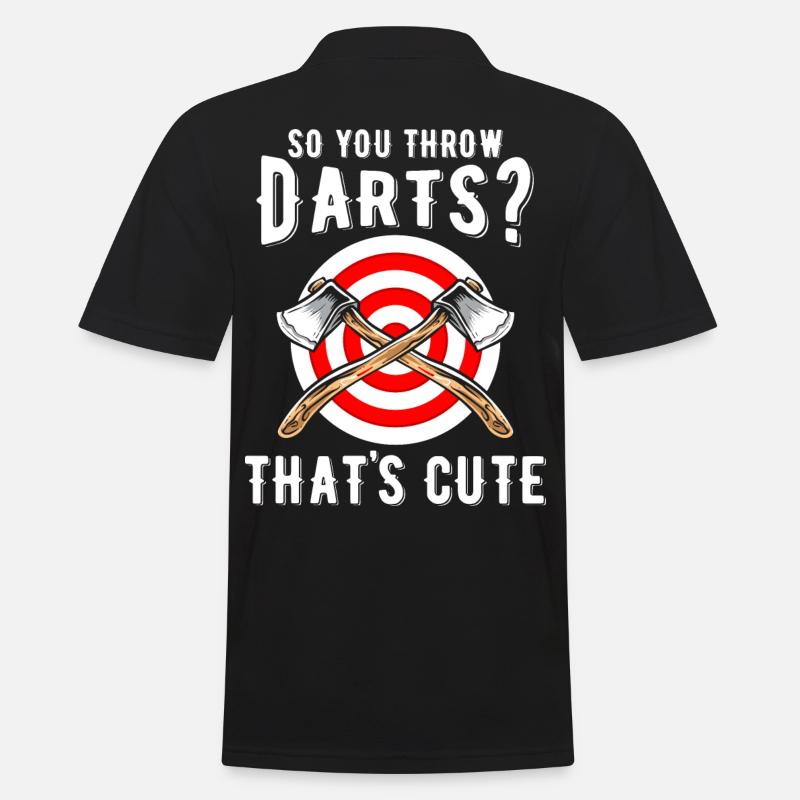 Axt-Werfen Team Geschenk - Männer Poloshirt - Schwarz