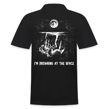Space Astronaut Space Spaceman Cosmonaut - Men's Polo Shirt - black - Back - Kai (181cm)