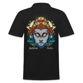 Bouddha Bouddhiste Bouddhisme cadeau - Polo Homme - noir - Dos - Kai (181cm)