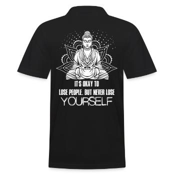 Bouddha Bouddhiste Bouddhisme cadeau - Polo Homme - noir - Dos - Kai (181cm)