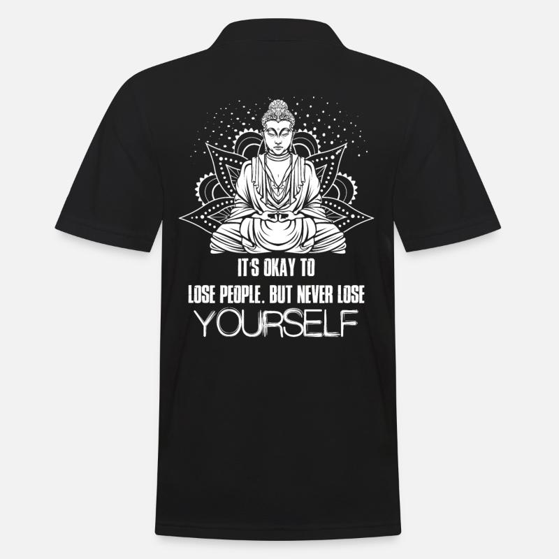 Bouddha Bouddhiste Bouddhisme cadeau - Polo Homme - noir