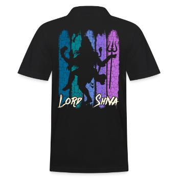Lord Shiva Hinduismus Gottheit - Männer Poloshirt - Schwarz - Hinten - Kai (181cm)