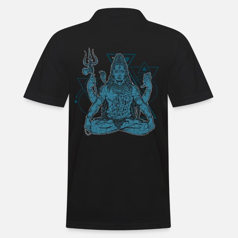 Shiva - Männer Poloshirt - Schwarz