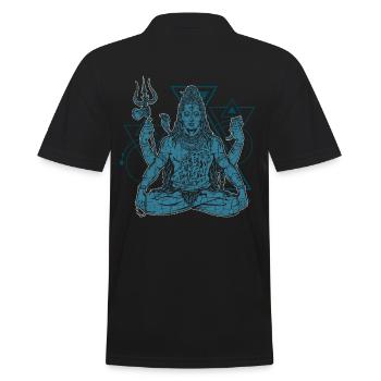 Shiva Hindu god Nataraja Bhairava - Men's Polo Shirt - black - Back - Kai (181cm)