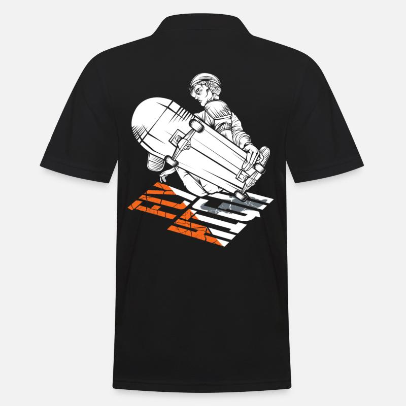 Comic Skate - Männer Poloshirt - Schwarz