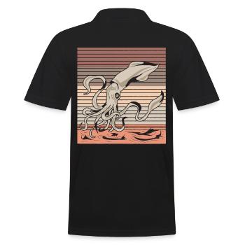 Octopus - Men's Polo Shirt - black - Back - Kai (181cm)