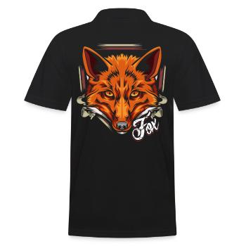 Waldbewohner Fuchs Waldtier Tier - Männer Poloshirt - Schwarz - Hinten - Kai (181cm)